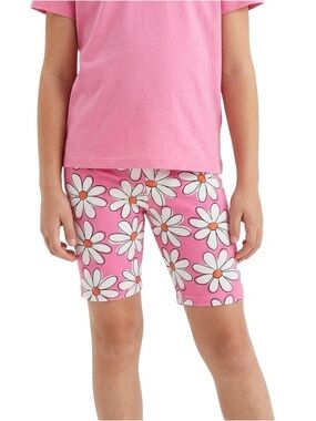 Dori Creation pink daisy biker shorts